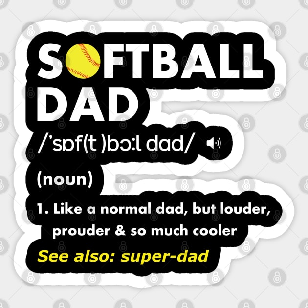 Softball Dad Sticker by Madelyn_Frere